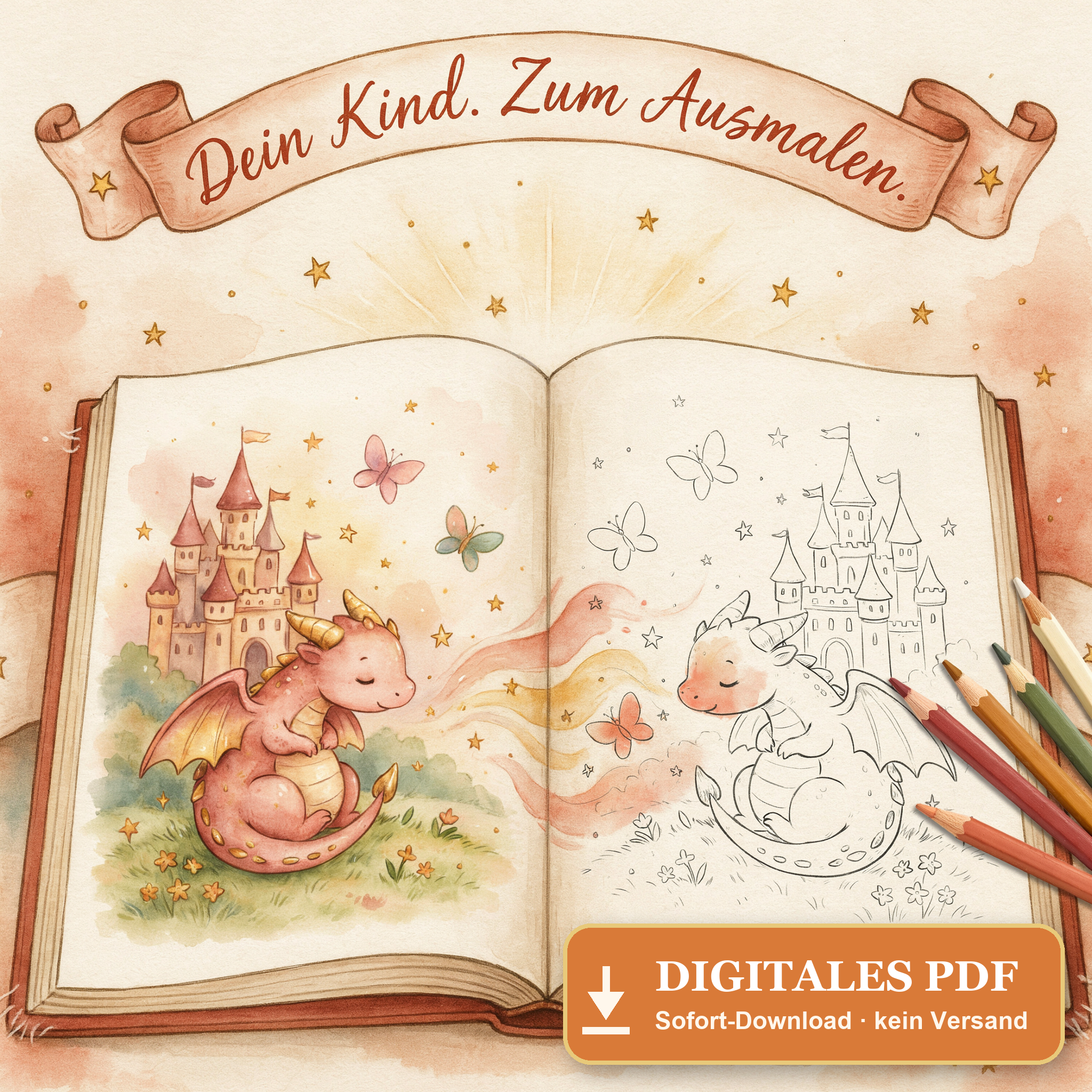 Personalisiertes Ausmalbuch – Dein Kind. Zum Ausmalen.
