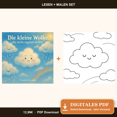 Bundle: Die kleine Wolke – Bilderbuch + Ausmalbuch PDF